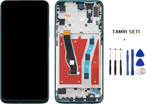 - Huawei P Smart Z Uyumlu Lcd Ekran Dokunmatik Orijinal ÇITALI YEŞİL + TAMİR SETİ
