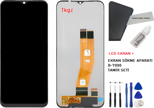 Samsung Galaxy A14 -4G - SM-A145 Uyumlu Lcd Ekran Dokunmatik SERVİS Orijinali + B-7000 + TAMİR SETİ