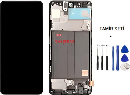 Samsung Galaxy A51 - SM-A515 Uyumlu Lcd Ekran Dokunmatik SERVİS Orijinali ÇITALI + TAMİR SETİ