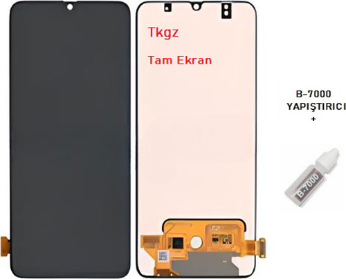 Samsung Galaxy A70 - SM-A705 Uyumlu Lcd Ekran Dokunmatik SERVİS Orijinali + B-7000
