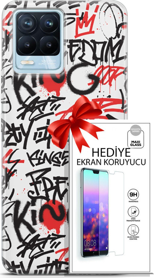 Realme 8 Pro Kılıf Orijinal Seri Punky 22 King Freedom Kap + Ekran Koruyucu