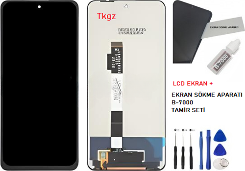 Xiaomi POCO X3 GT Uyumlu Lcd Ekran Dokunmatik SERVİS Orijinali + B-7000 + TAMİR SETİ