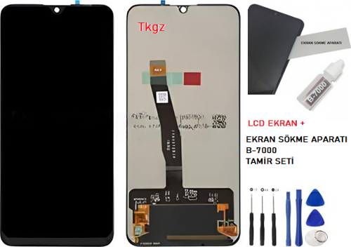 Huawei P Smart 2019 Uyumlu Lcd Ekran Dokunmatik SERVİS Orijinali + B-7000 + TAMİR SETİ