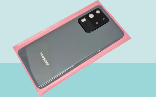 Samsung Galaxy S20 UTRA Uyumlu Arka Kapak Batarya Kapağı FÜME - FULL LENSLİ