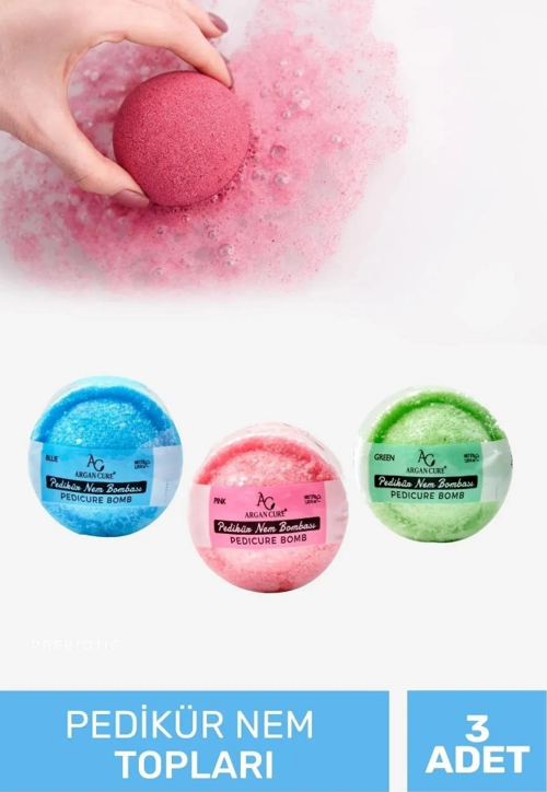 3 Adet 37g Köpüren Banyo Küvet Bombası / Nem Bombası / Manikür Pedikür Bombası