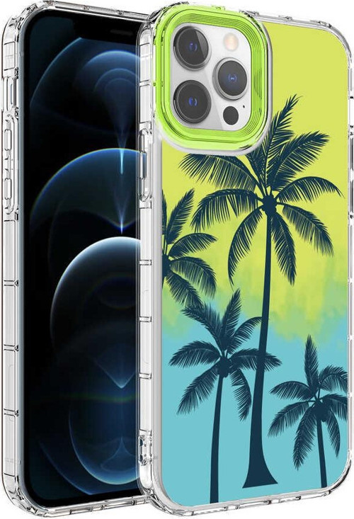 İphone 12 Pro Max Kılıf Canlı Renk Desenleri Kamera Korumalı Korn Kapak