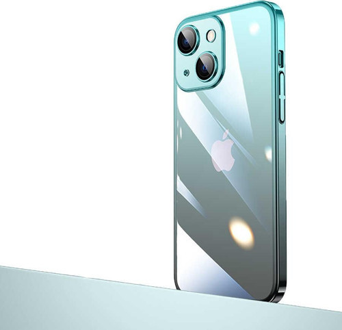 İphone 14 Kılıf Renk Geçişli Lens Korumalı Senkron Kapak - Mavi