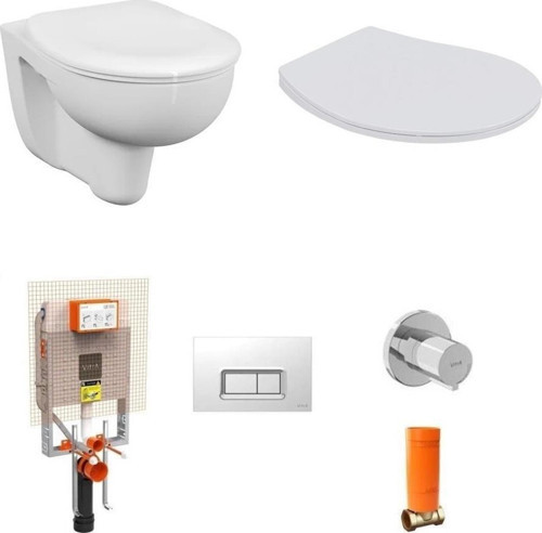 Arkitekt Asma Klozet + Nkp Slim Smart Yavaş Kapanır Kapak + VitrA Gömme Rezervuar Set