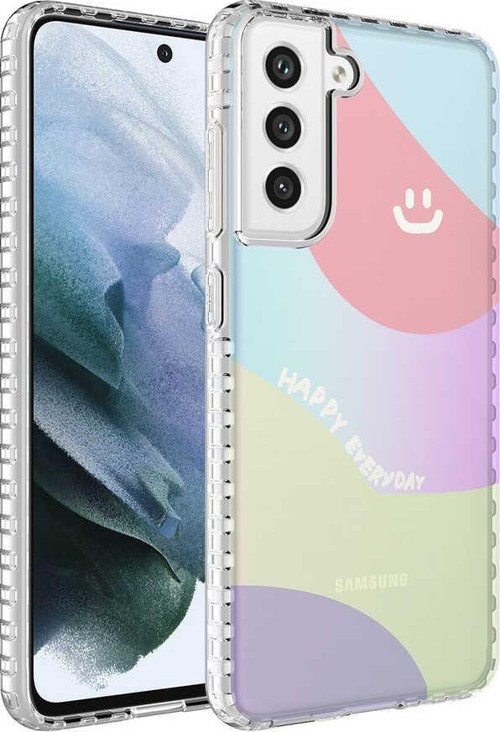Samsung S21 FE Kılıf Renk Desenli Airbag Korumalı Elegans Kapak