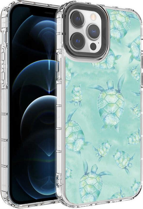 İphone 14 Pro Kılıf Canlı Renk Desenleri Kamera Korumalı Korn Kapak