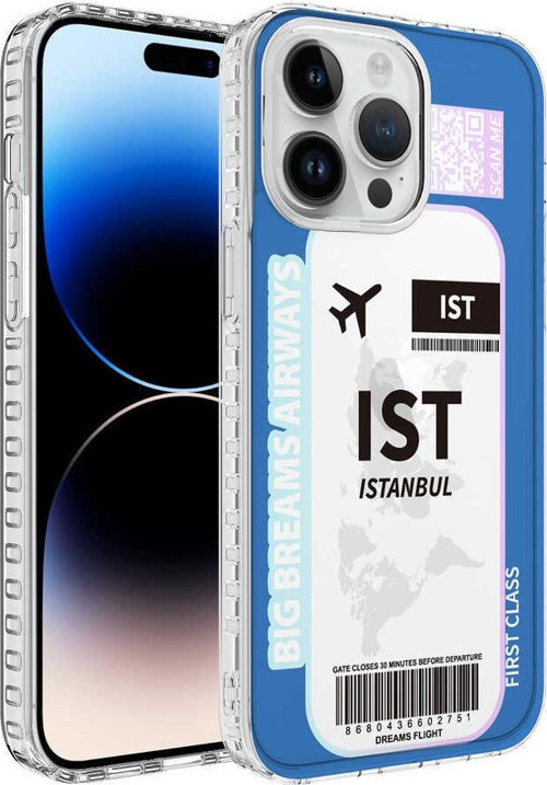 İphone 14 Pro Kılıf Renk Desenli Airbag Korumalı Elegans Kapak