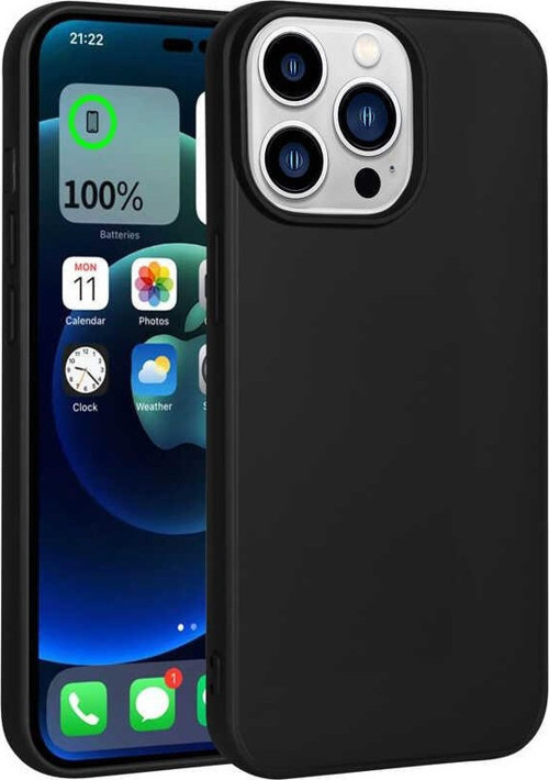 İphone 14 Pro Kılıf Soft Yüzeyli Renkli Premier Kapak - Siyah