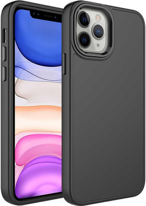 iPhone 14 Pro Max Metal Buton Tasarımlı Splendid Kılıf - Siyah