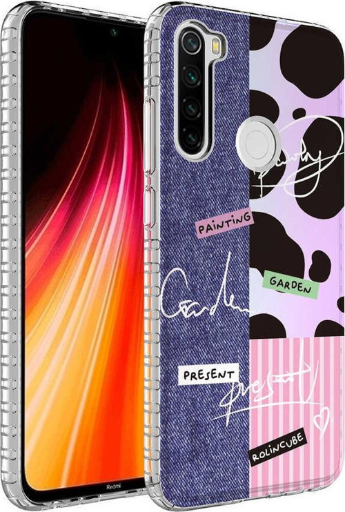 Xiaomi Redmi Note 8 Kılıf Renk Desenli Airbag Korumalı Elegans Kapak