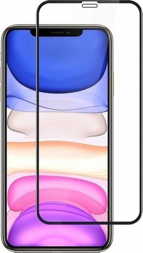 iPhone XR Uyumlu Tam Kaplayan Premium Ekran Koruyucu Cam Anti-Static Özellikli Siyah Çerçeveli