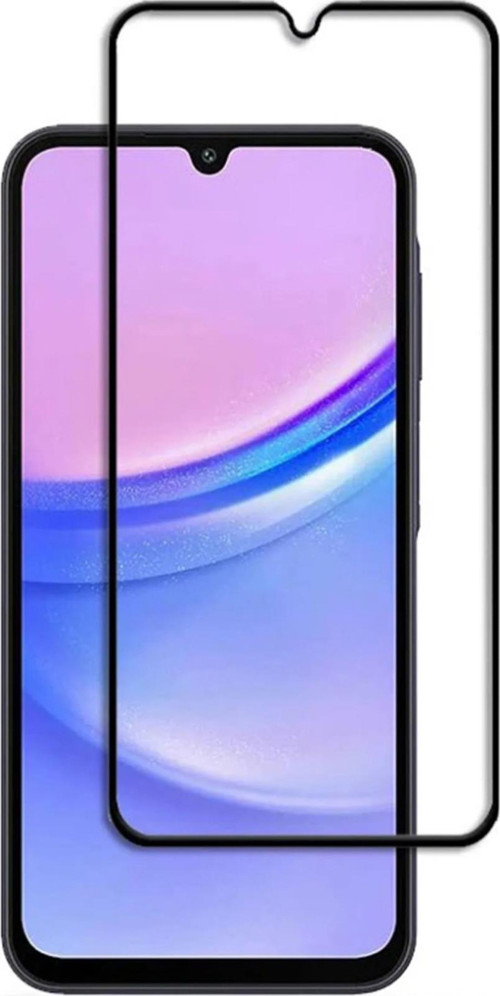 Samsung Galaxy A34 Uyumlu Tam Kaplayan Premium Ekran Koruyucu Cam Anti-Static Özellikli Siyah Çerçeveli