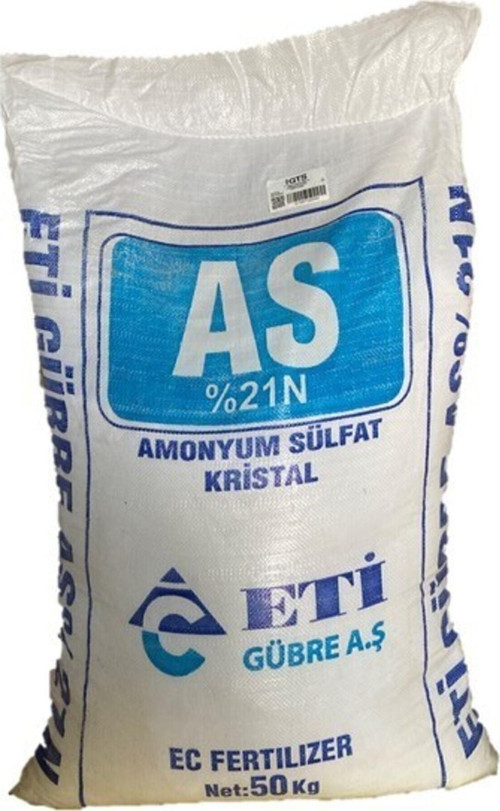 Eti Şeker Gübre Amonyüm Sulfat %21 Azot Kükürt Bitki Geliştiren Ağaç Çiçek Üst Çim Gübresi 1 Kg