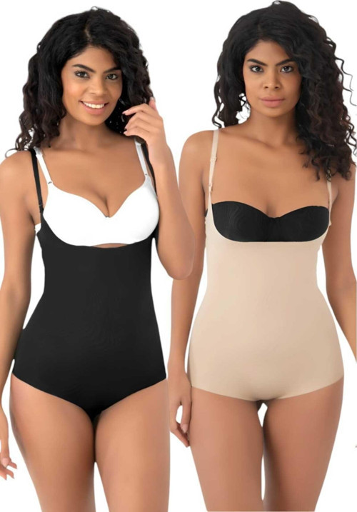 Kadın Lazer Kesim İnceltici Ve Toparlayıcı Göğüs Altı Askılı Body Korse 2'Li Set