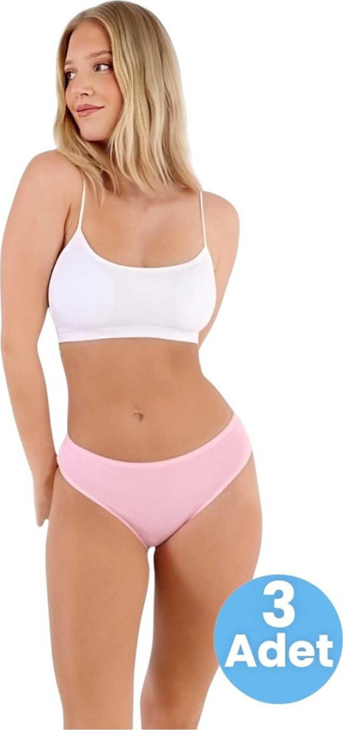 Kadın Pamuklu Penye Süprem Kumaş Bikini Külot Kadın Bikini Külot 3 Adet