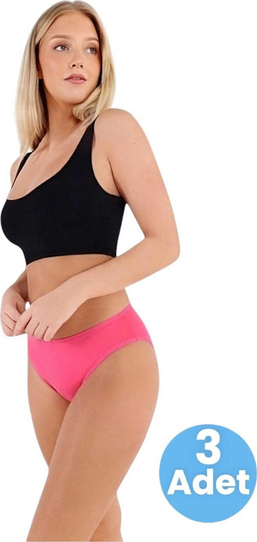 Kadın Pamuklu Penye Süprem Kumaş Bikini Külot Kadın Bikini Külot 3 Adet