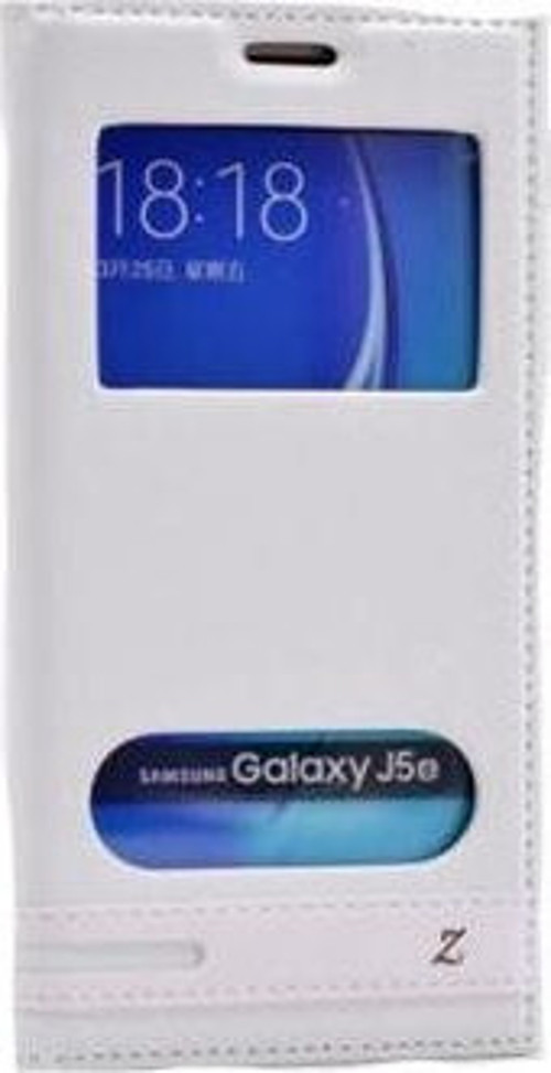 Galaxy S7 ile Uyumlu Elite Serisi Pencereli Kapaklı Kılıf Beyaz