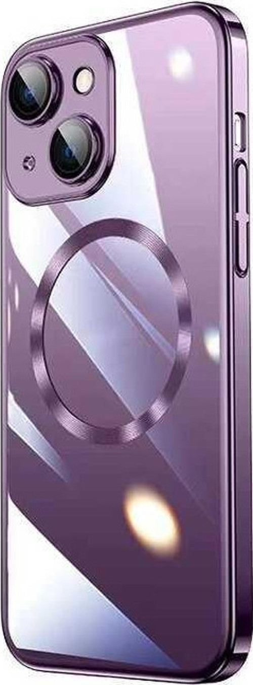 Apple iPhone 14 Plus Kılıf Wireless Şarj Özellikli Sert PC Riksos Magsafe Kapak
