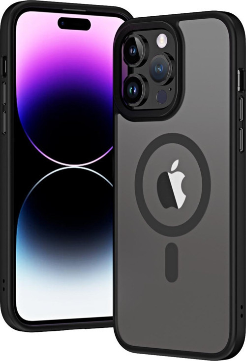 Apple iPhone 13 Pro Kılıf Wireless Şarj Özellikli Hibrit Magsafe Kapak
