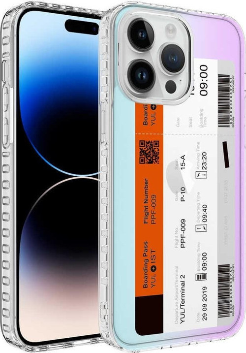 Apple iPhone 13 Pro Max Kılıf Airbag Kenarlı Renkli Desenli Silikon Elegans Kapak
