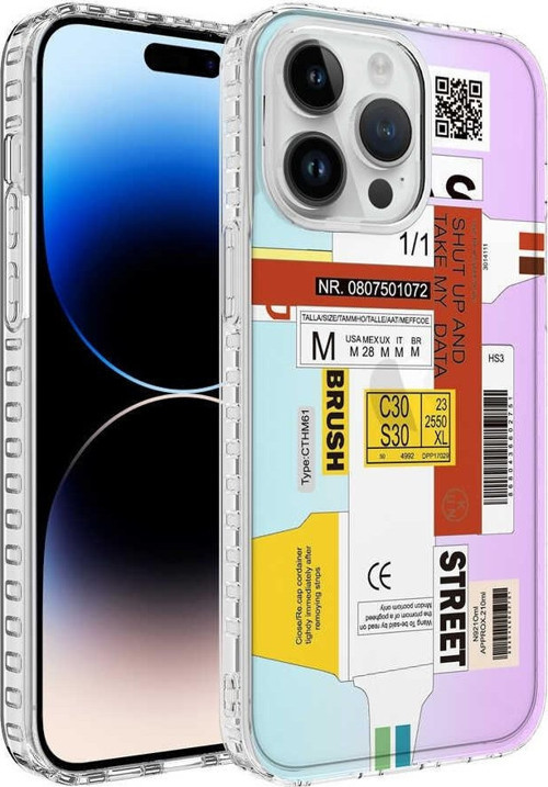 Apple iPhone 13 Pro Max Kılıf Airbag Kenarlı Renkli Desenli Silikon Elegans Kapak