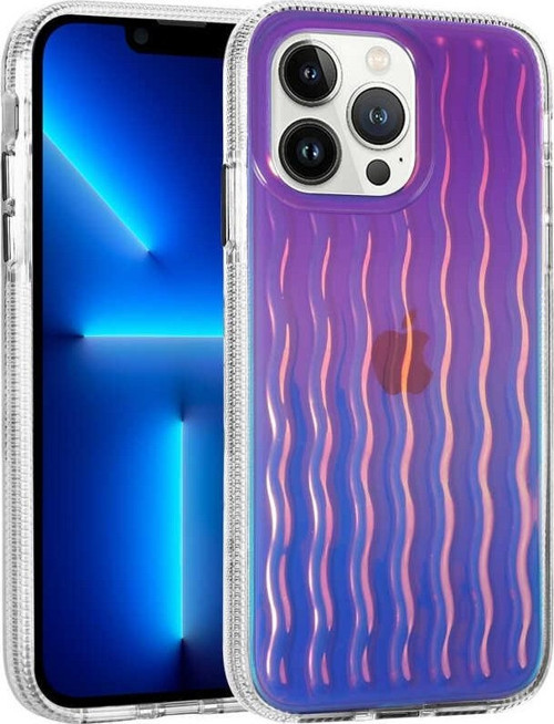 Apple iPhone 14 Pro Kılıf Kabartmalı Dalga Tasarımlı Silikon İsmira Kapak