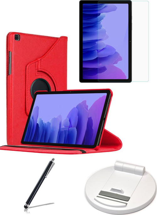 Galaxy Tab A7 10.4 T500 (2020) 360° Dönebilen Kılıf + Ekran Koruyucu+Tablet Kalem+Tablet Standı
