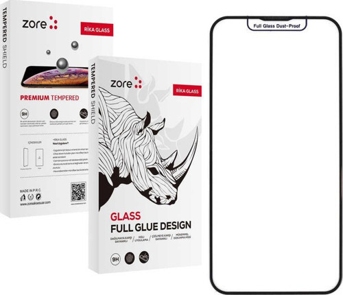 İphone 12 Ekran Koruyucu Toz Önleyici 9H Rika Premium Temperli Cam