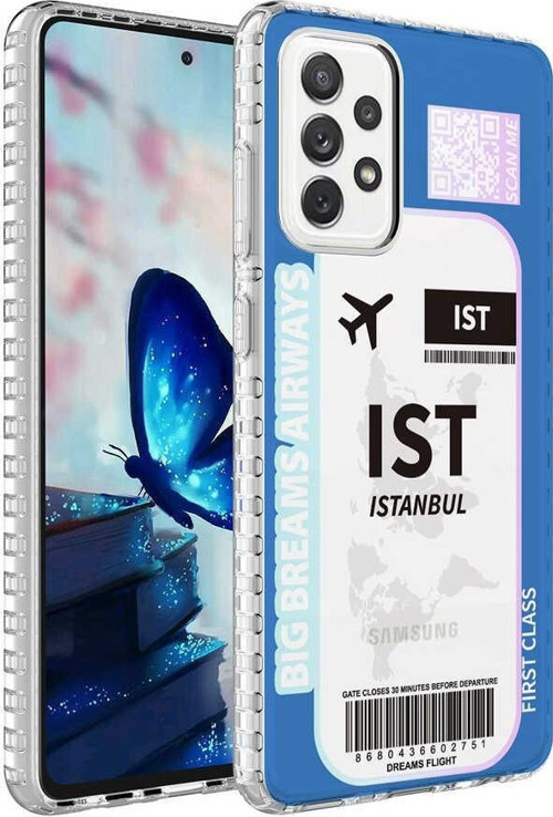 Samsung A23 Kılıf Airbag Kenarlı Renkli Desenli Silikon Elegans Kapak