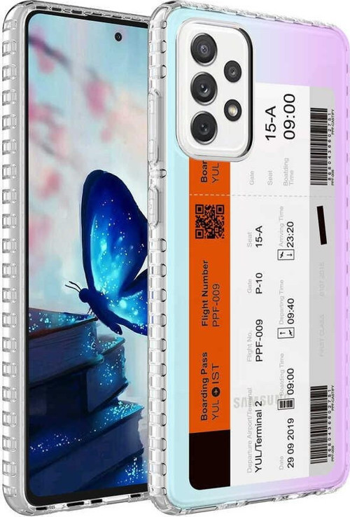 Samsung A23 Kılıf Airbag Kenarlı Renkli Desenli Silikon Elegans Kapak