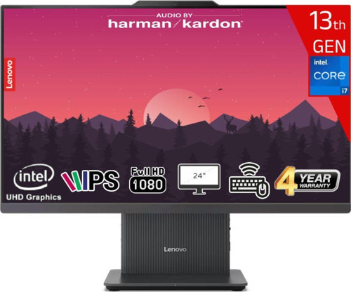 Ideacentre Aıo 24IRH9 Intel Core I7-13620H 32GB Ddr5 512GB SSD Intel UHD Graphics 23.8 Fhd IPS Freedos F0HN00EATR-32512 Kablosuz Klavye+Mouse Siyah All In One Bilgisayar
