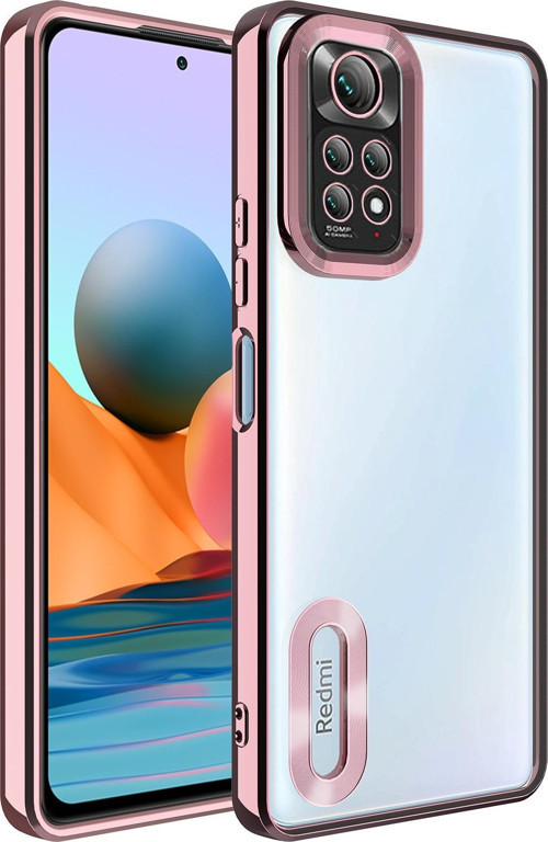 Xiaomi Redmi Note 11S Global Kılıf Kamera Korumalı Logo Gösteren Omega Kapak