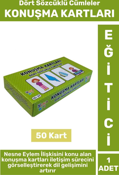 Premium Seri Eğitici Görsel Algı Dikkat İletişim Dil Bilgisi Geliştirici Çocuk Oyun KONUŞMA KARTLARI