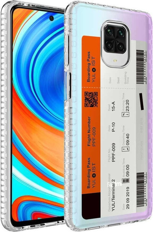 Xiaomi Redmi Note 9S Kılıf Airbag Kenarlı Renkli Desenli Silikon Elegans Kapak
