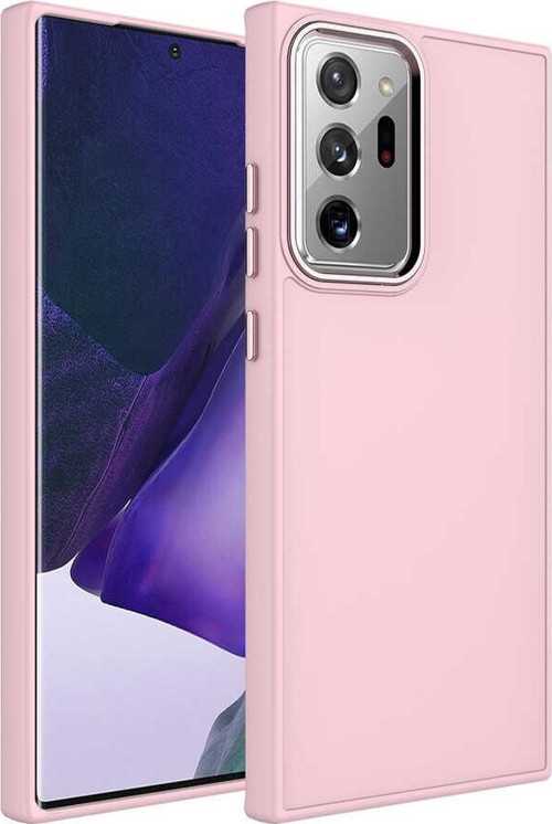 Samsung Note 20 Ultra Kılıf Metal Çerçeve ve Buton Tasarımlı Silikon Luna Kapak