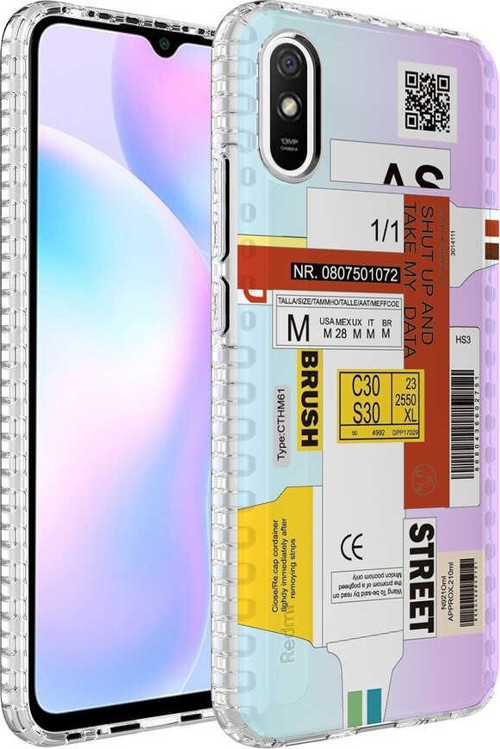 Xiaomi Redmi 9A Kılıf Airbag Kenarlı Renkli Desenli Silikon Elegans Kapak