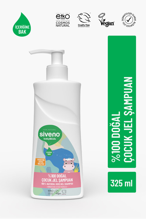 %100 Doğal Yenidoğan Bebek Çocuk Jel Şampuanı Saç ve Vücut Konak Önleyici 325 ml