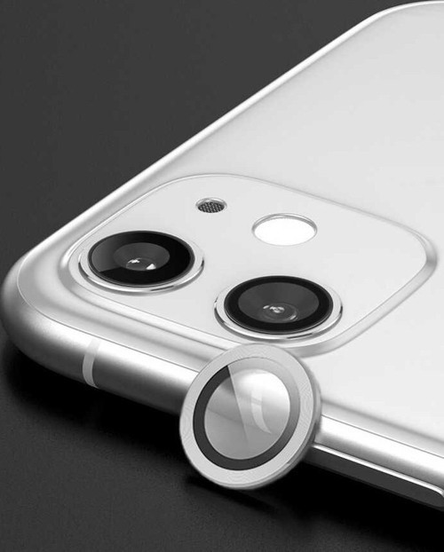Apple iPhone 12 CL-02 Kamera Lens Koruyucu Gümüş