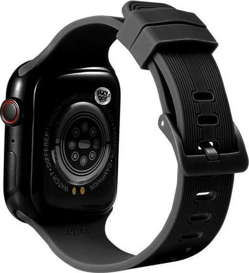 Apple Watch 38mm KRD-23 Silikon Kordon - Siyah