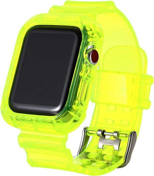 Apple Watch 38mm Strap--27 Silikon Kordon - Sarı