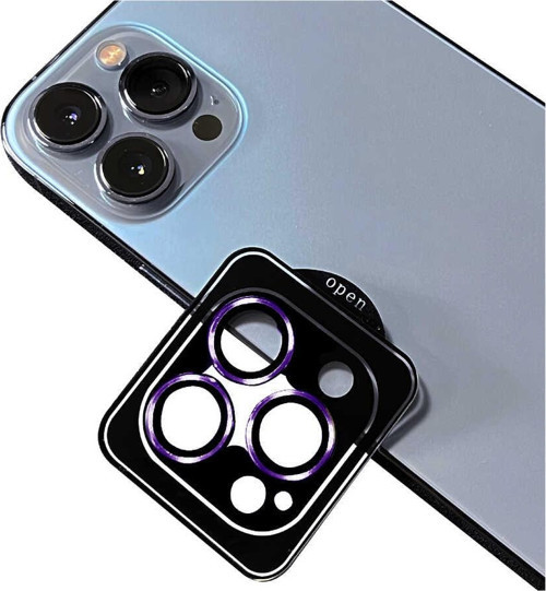 Apple iPhone 14 Pro Max Uyumlu Kamera Lens Koruyucu Koyu Mor