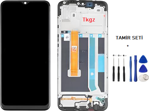 - Oppo A15S Lcd Ekran Dokunmatik -A- Kalite ÇITALI + TAMİR SETİ