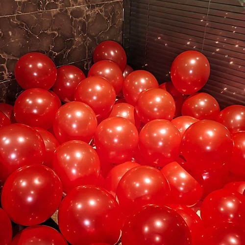 VIP 100 PCS SHINY METALLIC RED BALLOON VIP KALİTE PARLAK METALİK KIRMIZI BALON HELYUM GAZI UYUMLUDUR