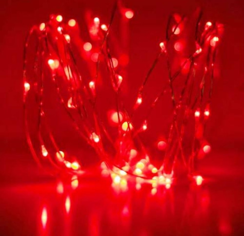 KIRMIZI PİLLİ IŞIK 10 METRE PİLLİ KIRMIZI LED IŞIK NOEL IŞIĞI YILBAŞI IŞIĞI KIRMIZI YILBAŞI AĞACI IŞIĞI