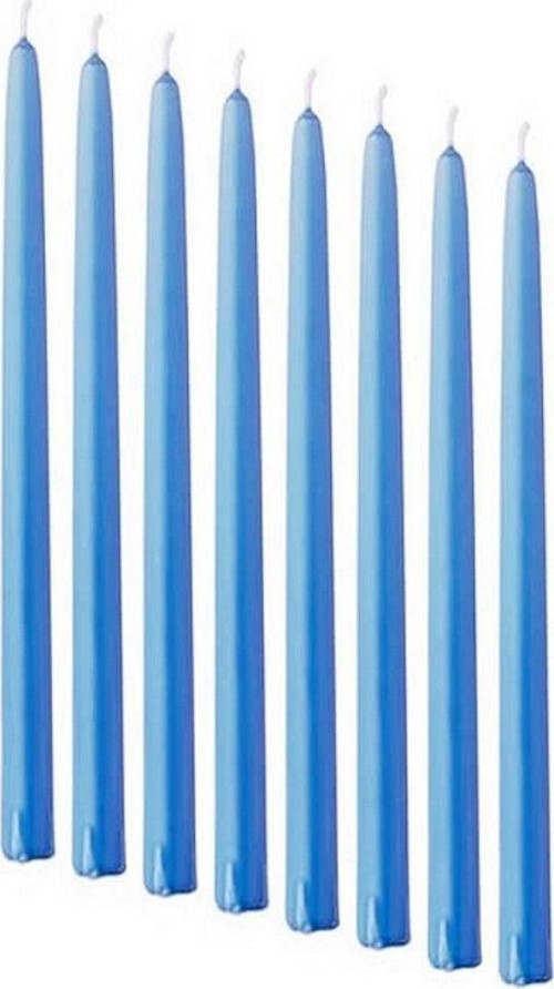 10 ADET BLUE CANDLESTICK MAVİ ŞAMDAN MUMU MAVİ MUM PARLAK MAVİ ŞAMDAN MUMU MASA MUMU MAVİ KALIN UZUN MUM
