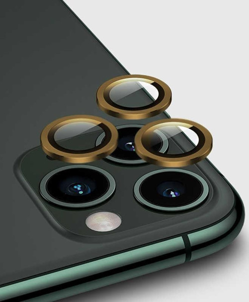 Apple iPhone 11 Pro CL-02 Kamera Lens Koruyucu Gold